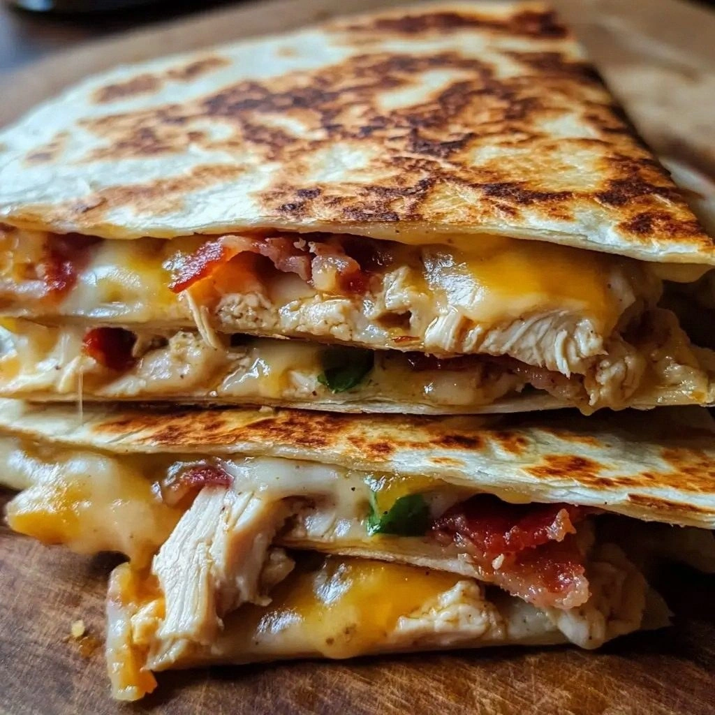 Easy Chicken Bacon Ranch Quesa
