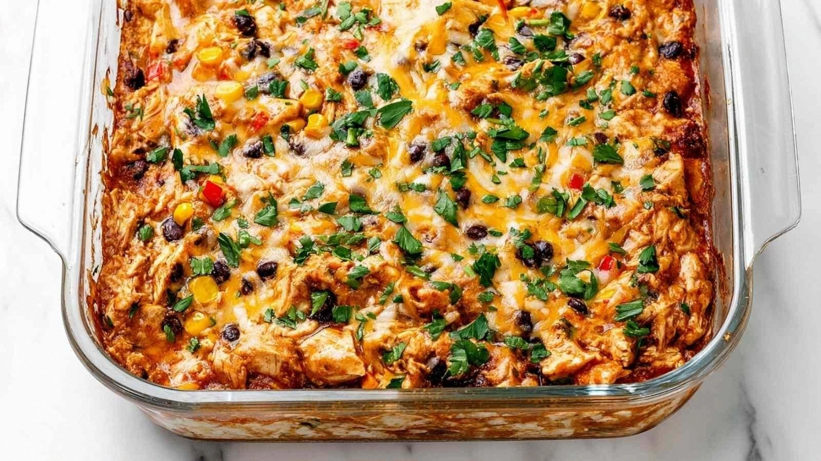 Easy Chicken Burrito Casserole