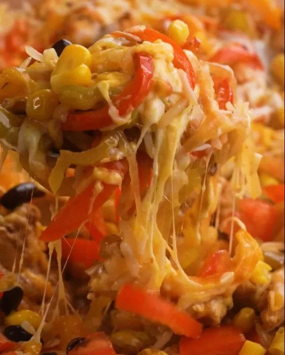 Easy Chicken Fajita Rice Casse