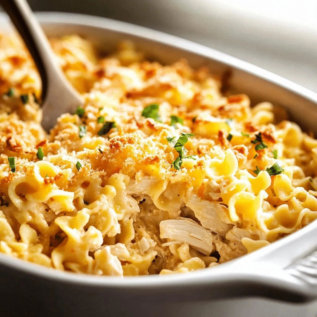 Easy Chicken Noodle Casserole 