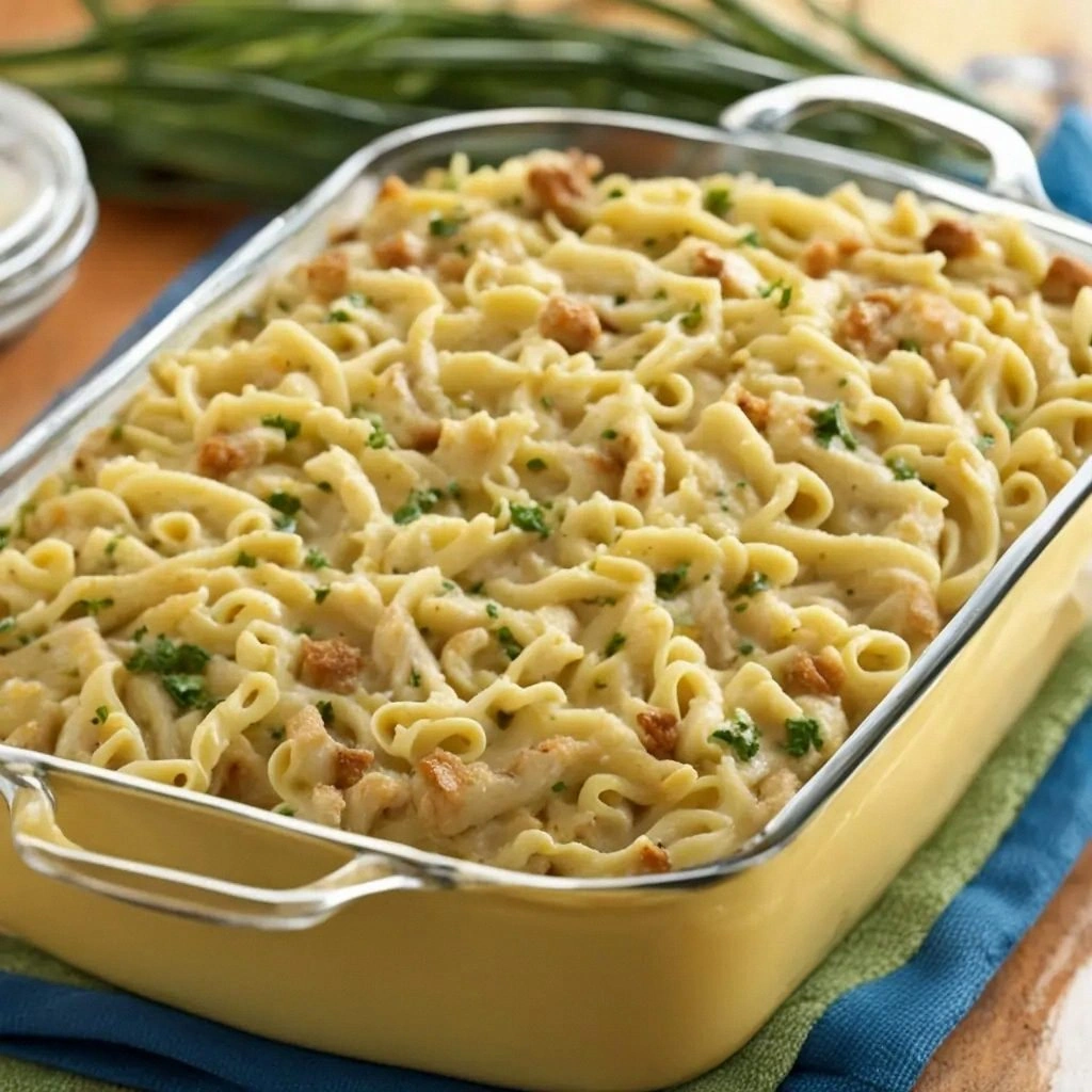 Easy Chicken Noodle Casserole 