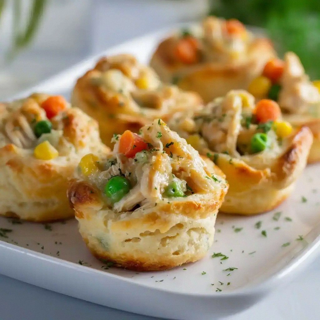 Easy Chicken Pot Pie Bites wit