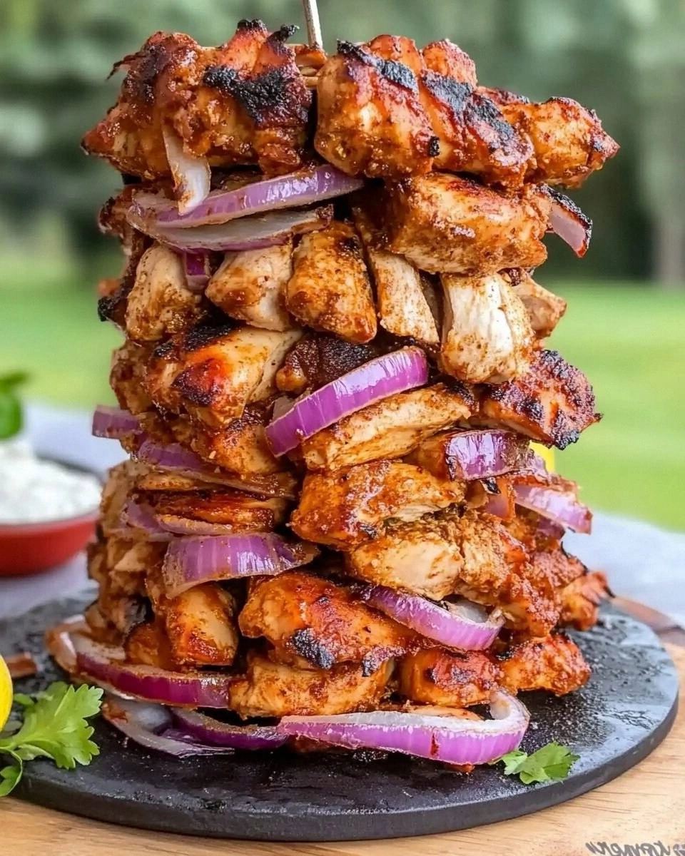 Easy Chicken Shawarma Tower