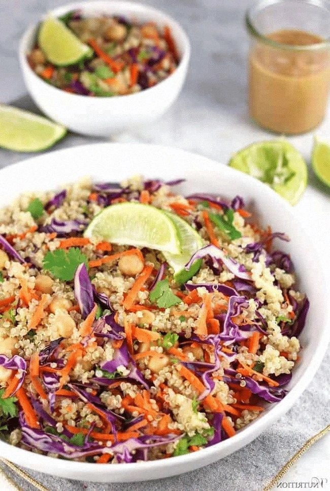 Easy Chickpea Thai Quinoa Sala