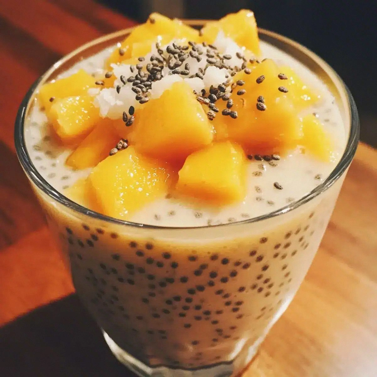 Easy Coconut Mango Chia Puddin