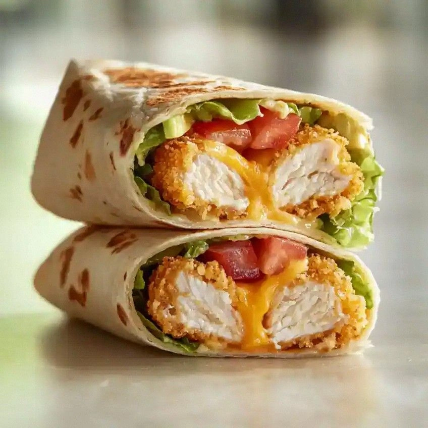 Easy Crispy Chicken Nugget Wra