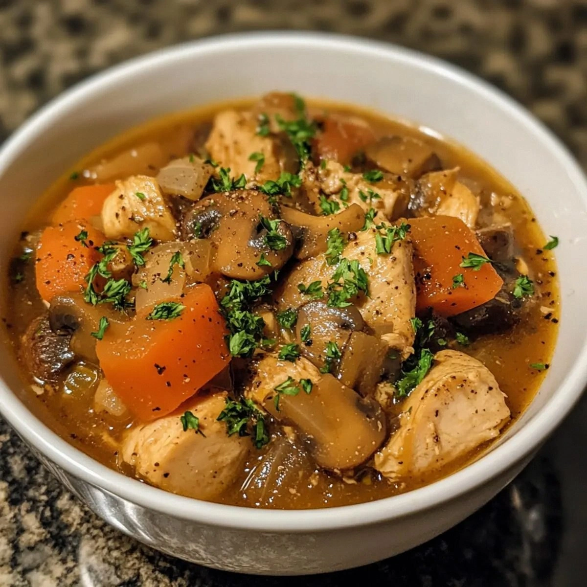 Easy Crockpot Chicken & Mushro