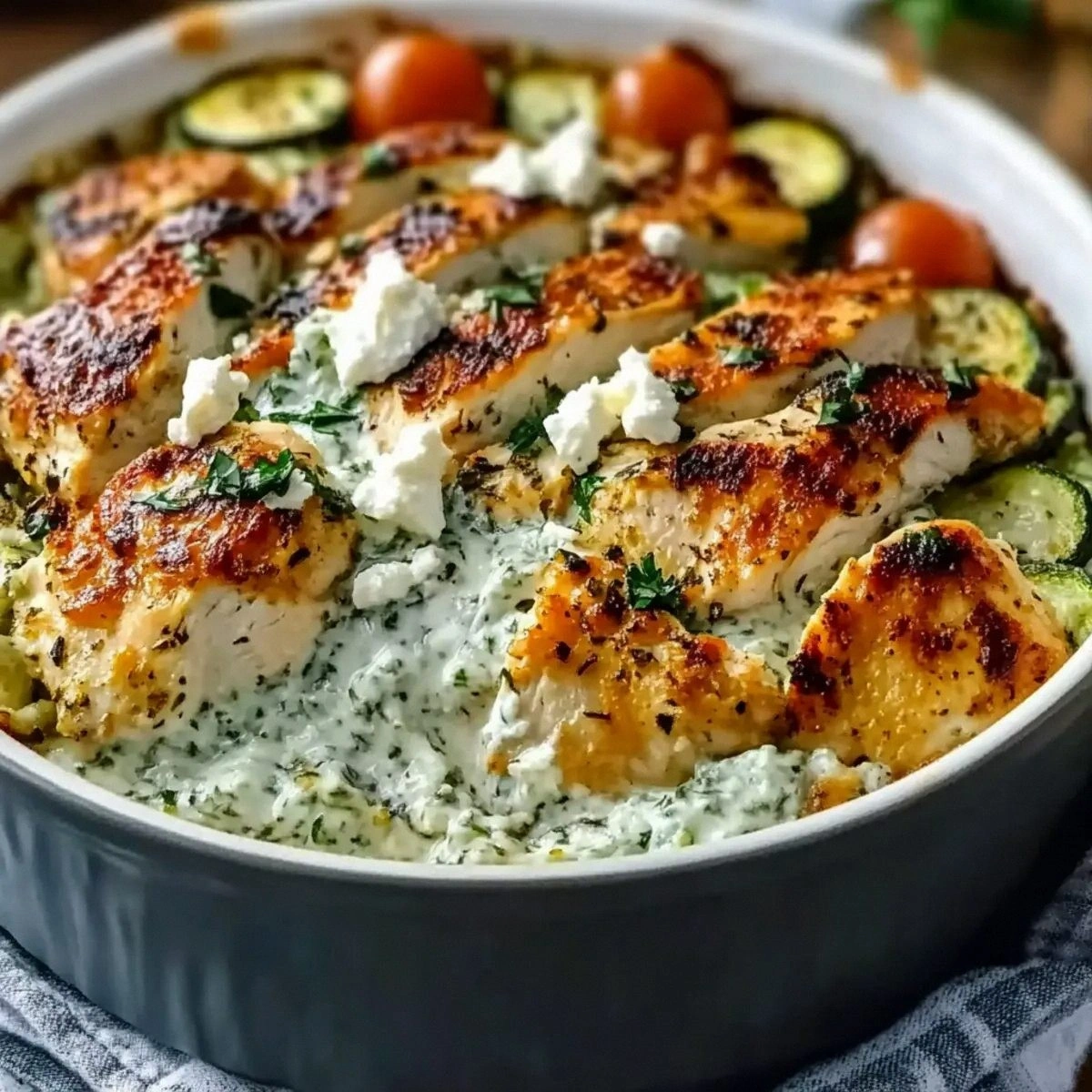 Easy Dump-and-Bake Chicken Tzatziki Casserole for Busy Nights