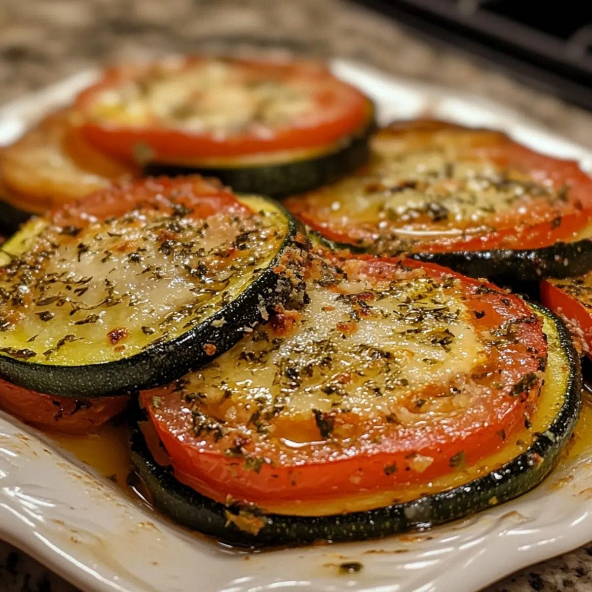 Easy Fast Baked Zucchini Tomat