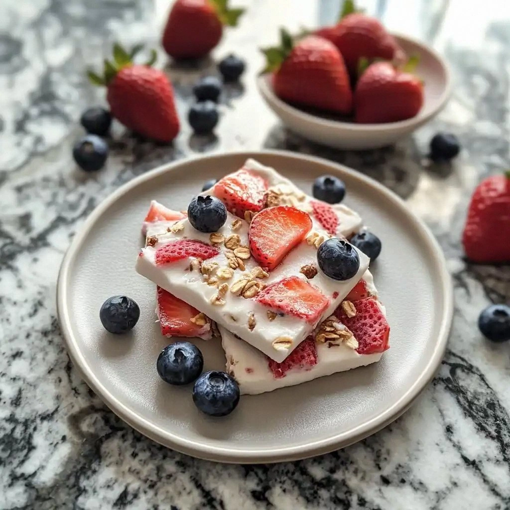 Easy Frozen Yogurt Bark with B