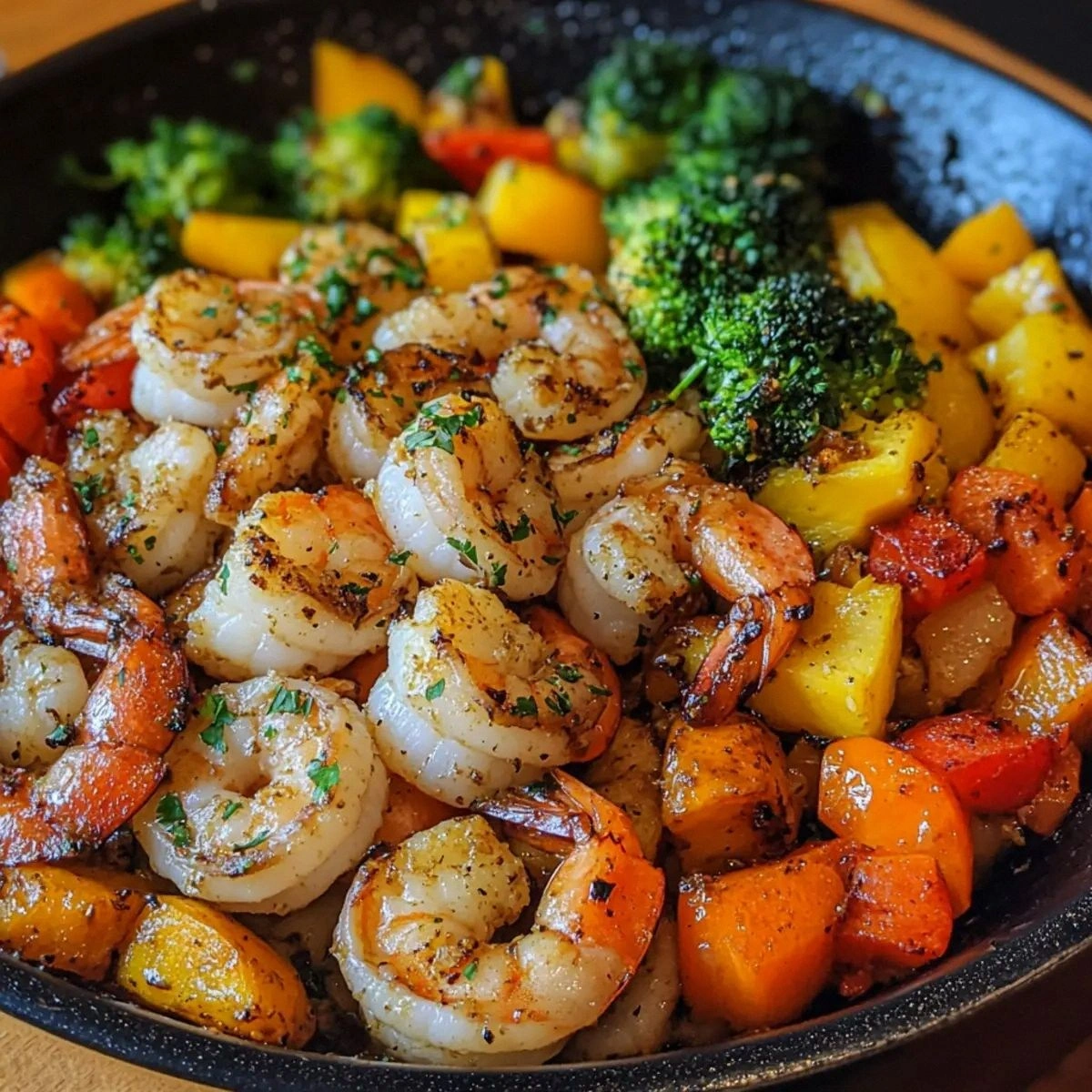 Easy Garlic Butter Shrimp & Ve