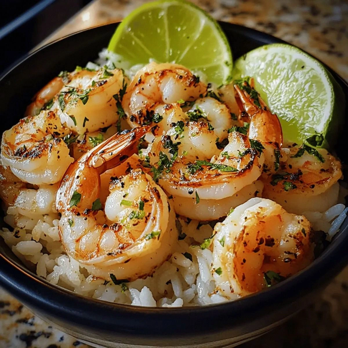 Easy Garlic-Lime Shrimp & Rice