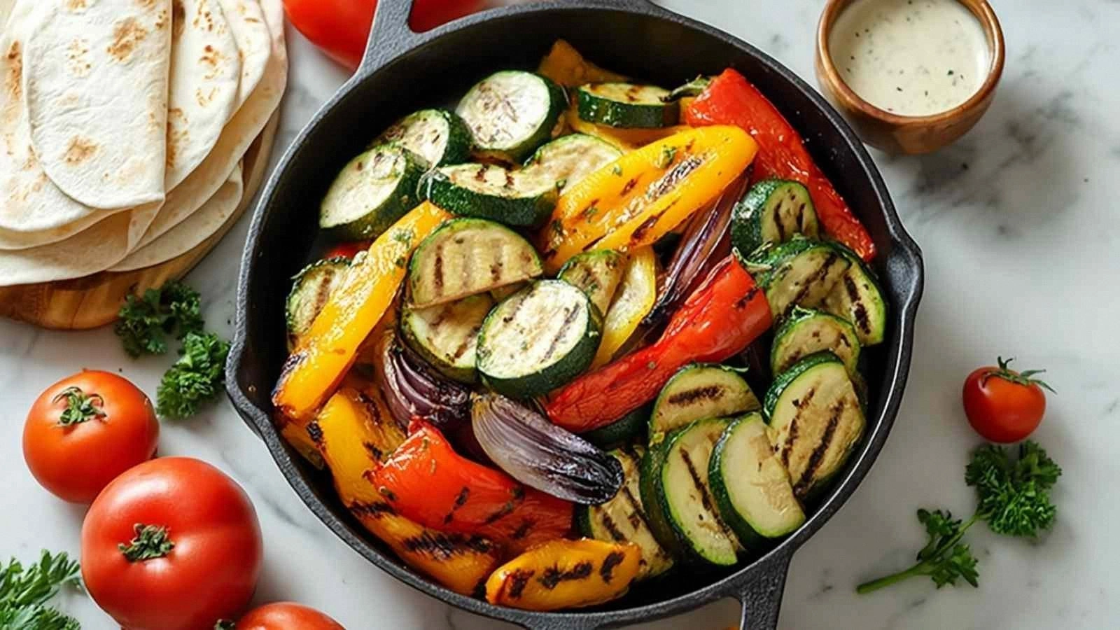 Easy Grilled Veggie Wraps Reci