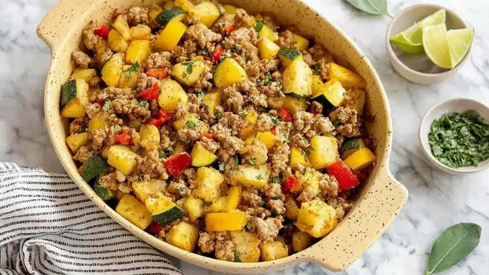 Easy Ground Turkey Hash