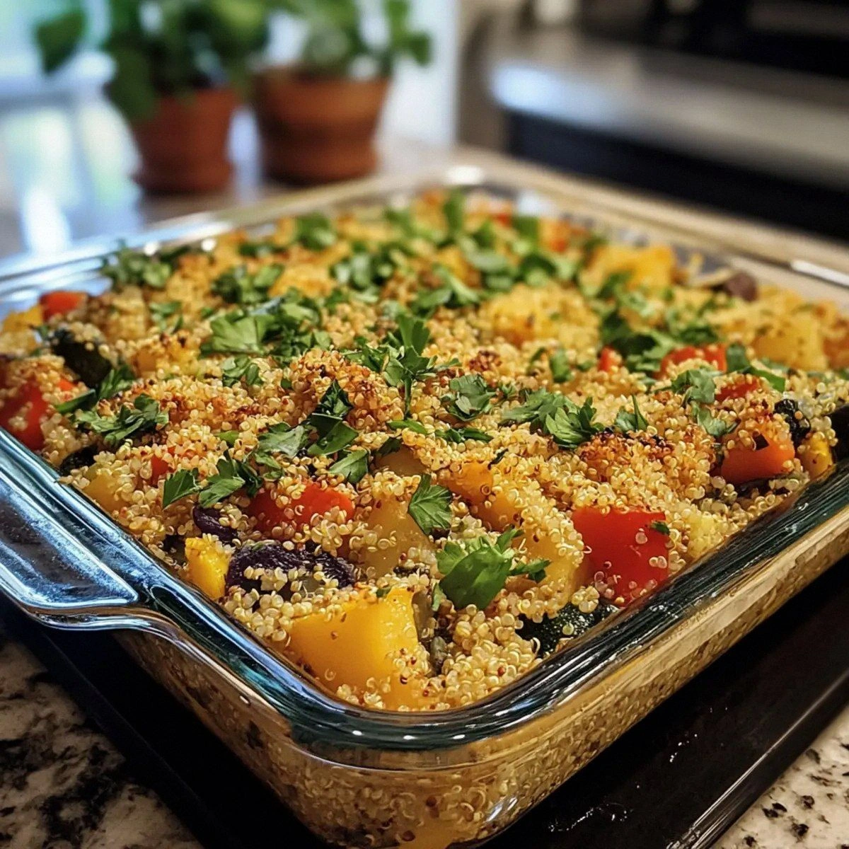 Easy Herbed Quinoa Veggie Bake