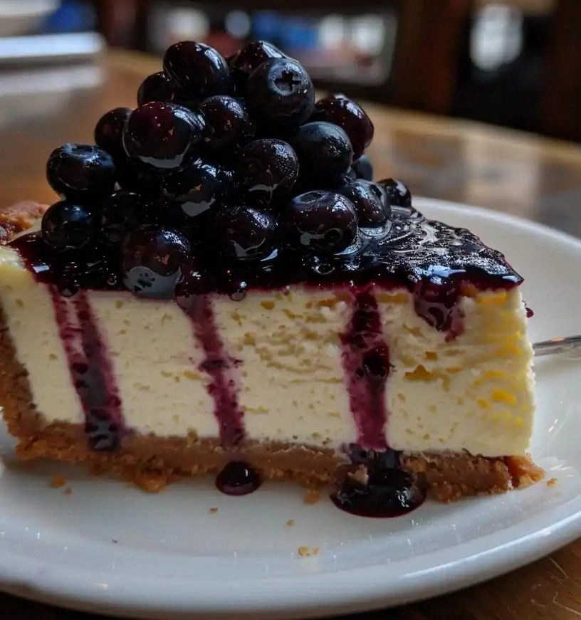 Easy Lemon Blueberry Cheesecak