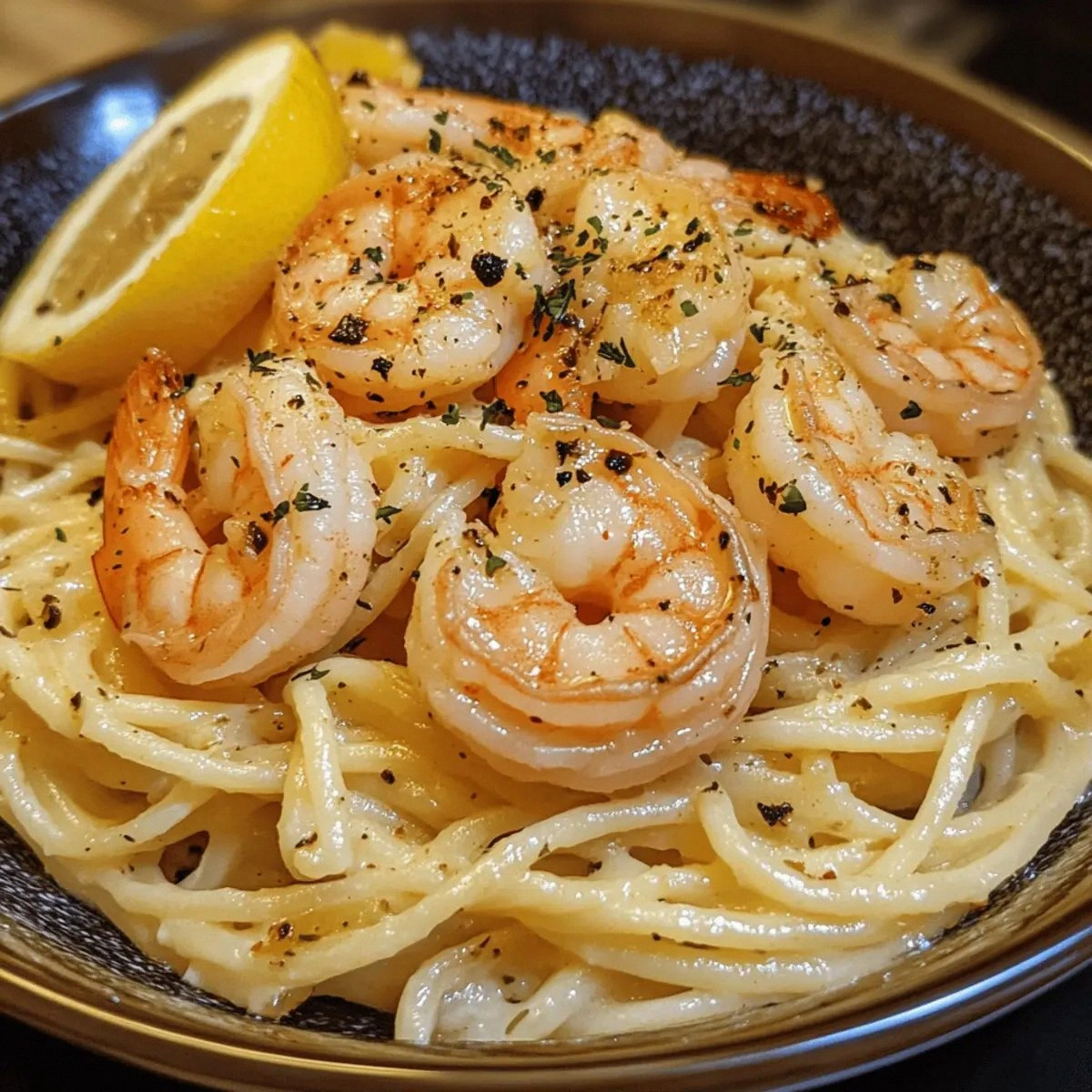 Easy Lemon Garlic Shrimp Pasta