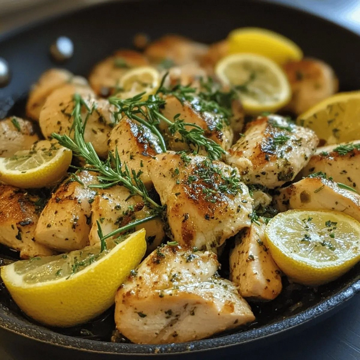 Easy Lemon Herb Turkey Skillet