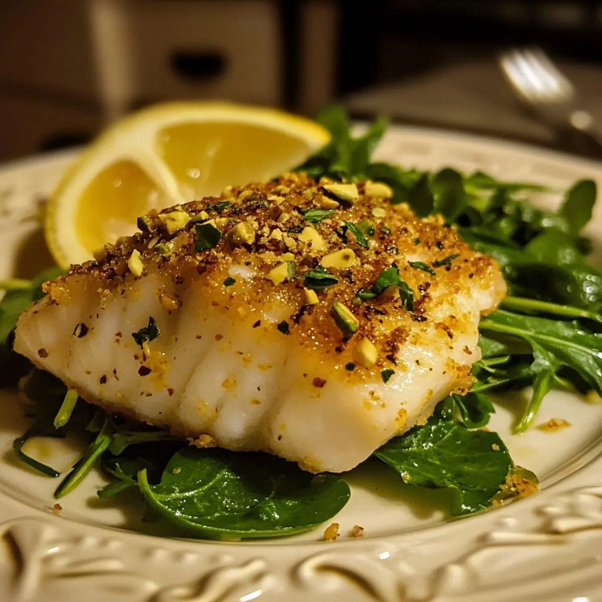 Easy Lemon Pistachio Crusted C