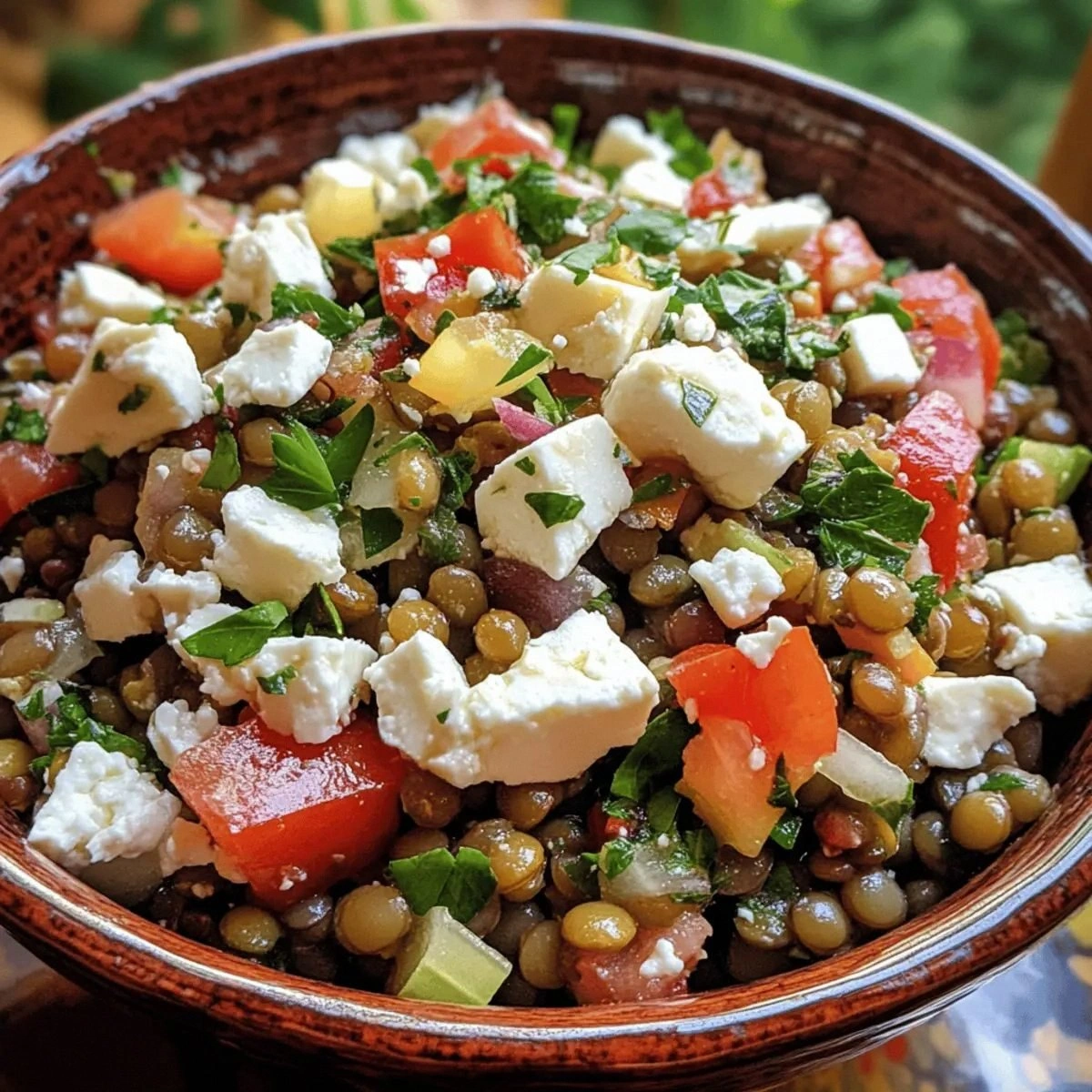 Easy Mediterranean Lentil & Fe