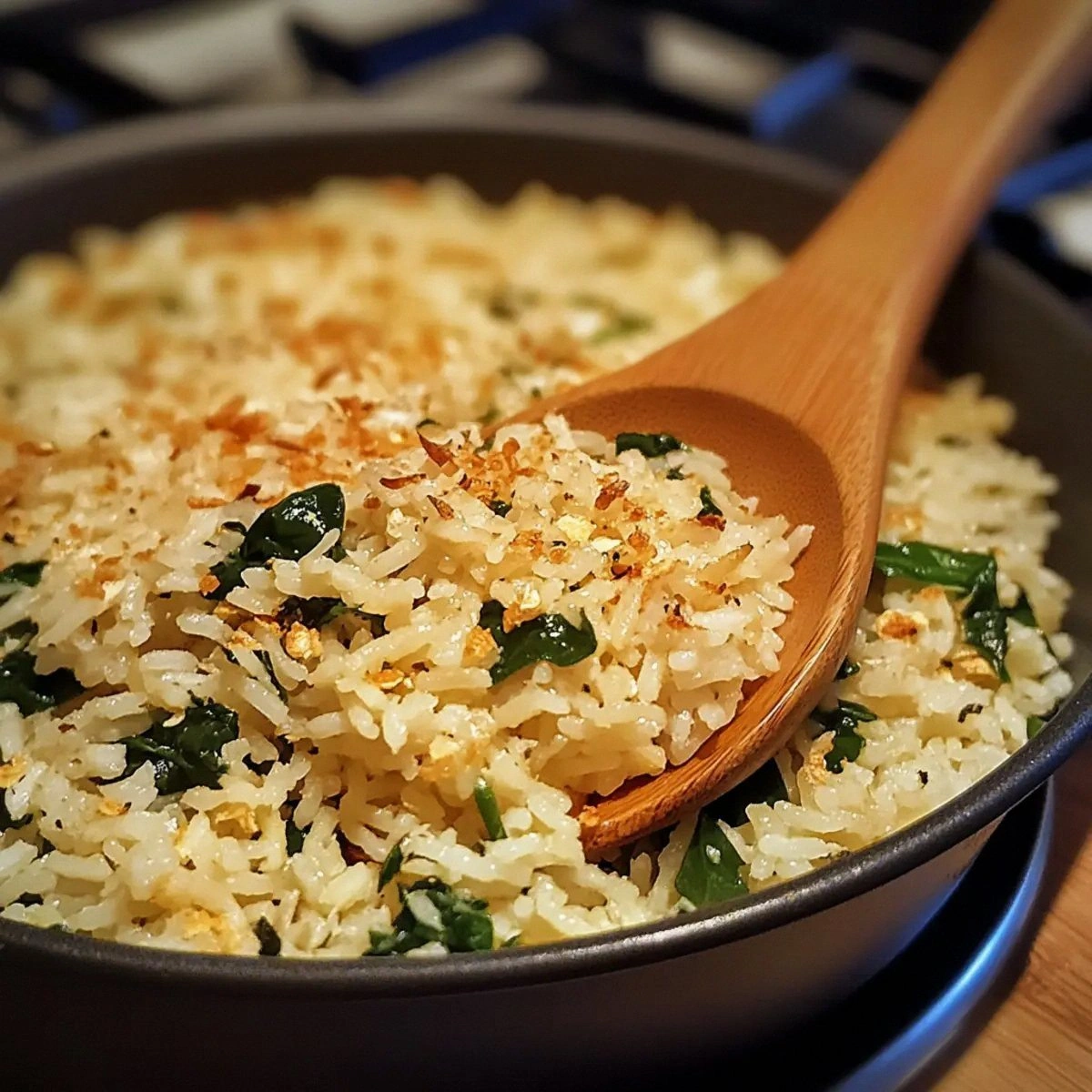 Easy One-Pot Cheesy Spinach Ri