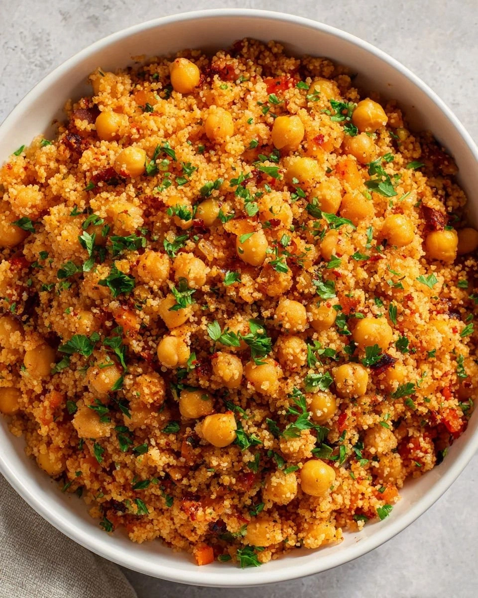 Easy One Pot Moroccan Couscous with Chickpeas Recipe Delight