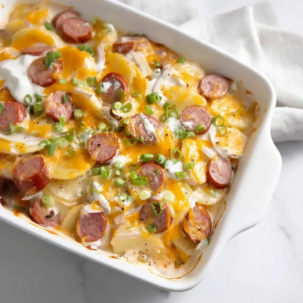 Easy Pierogi Casserole with Sa