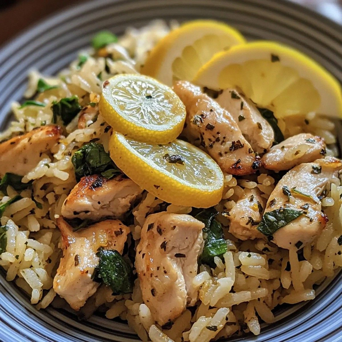 Easy Quick Lemon Spinach Chick