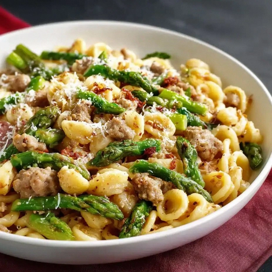 Easy Sausage Asparagus Pasta R