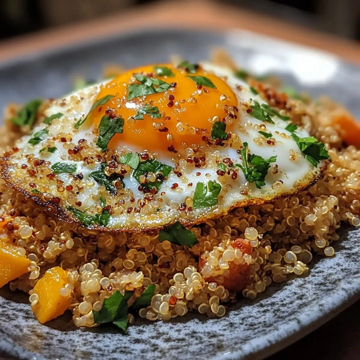Easy Savory Egg Fried Quinoa T