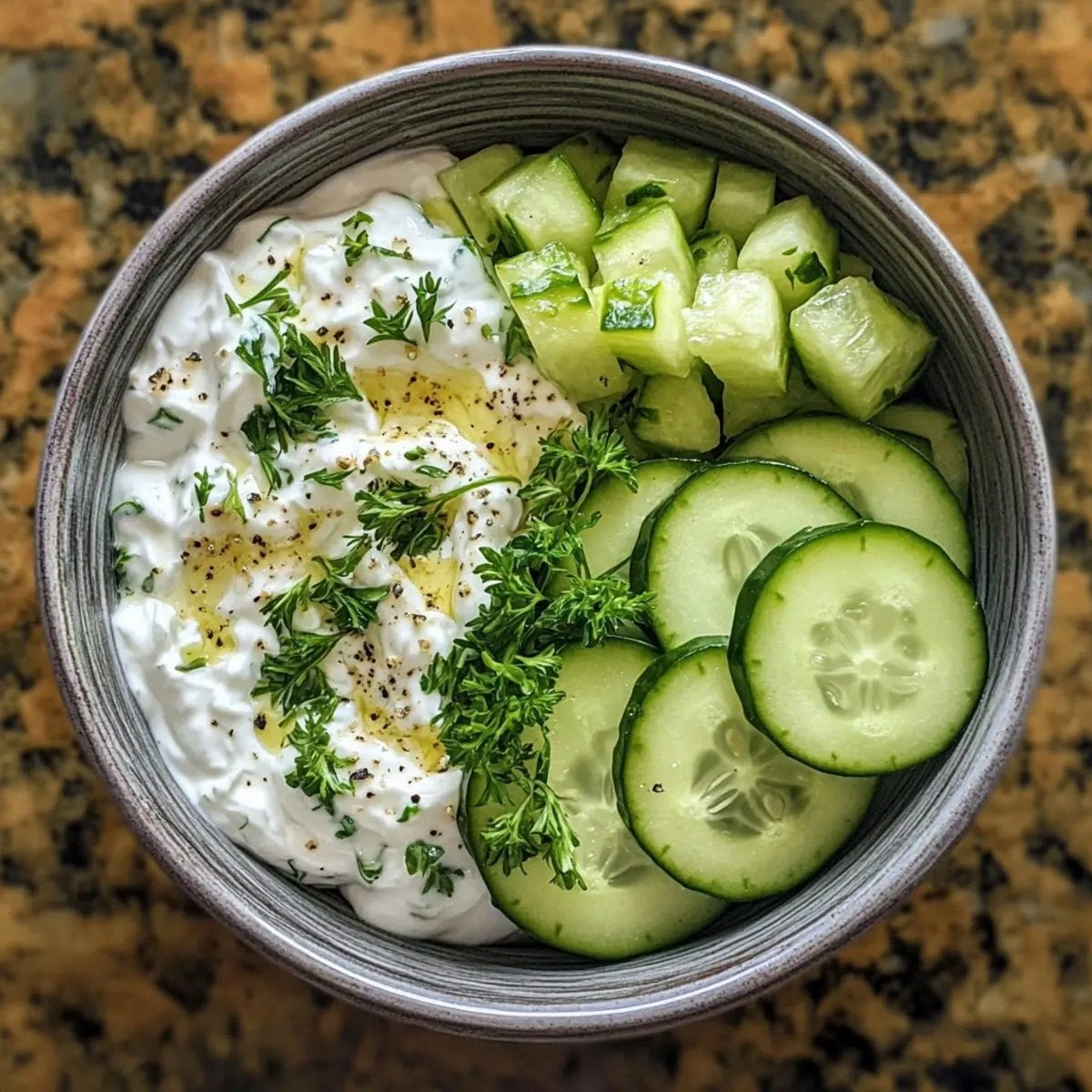 Easy Savory Yogurt Cucumber Sn