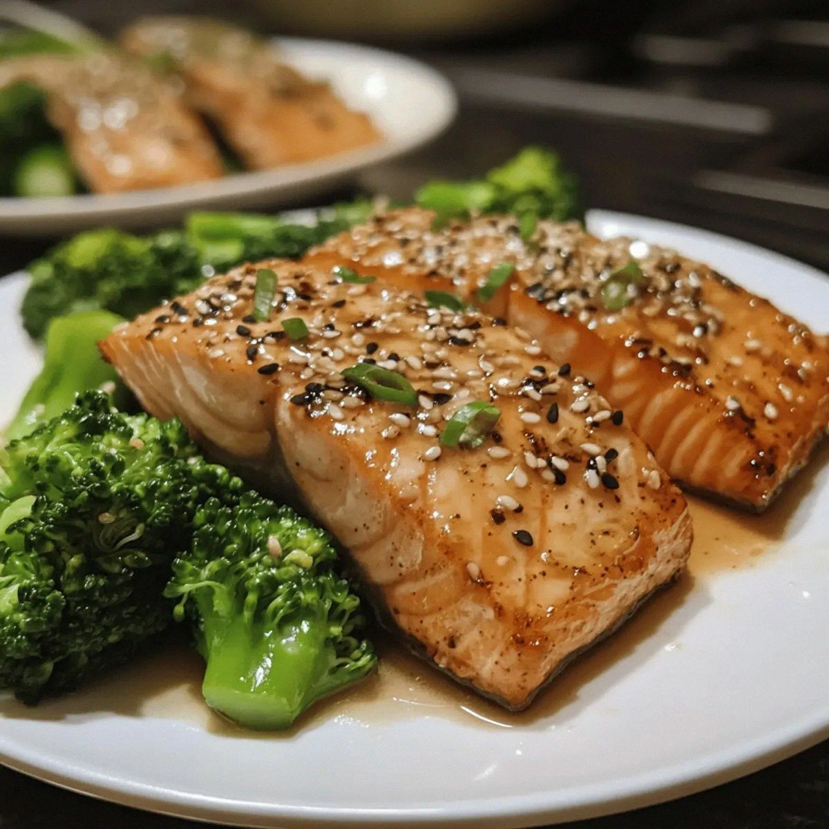 Easy Sesame-Ginger Salmon & Br