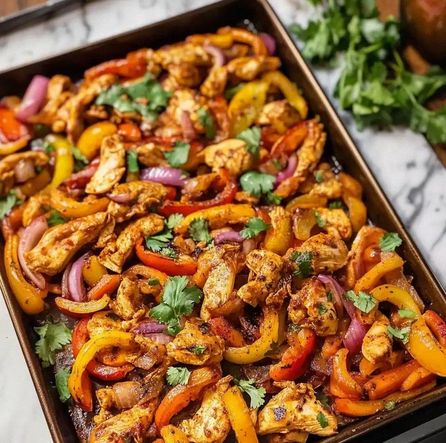 Easy Sheet Pan Chicken Fajitas