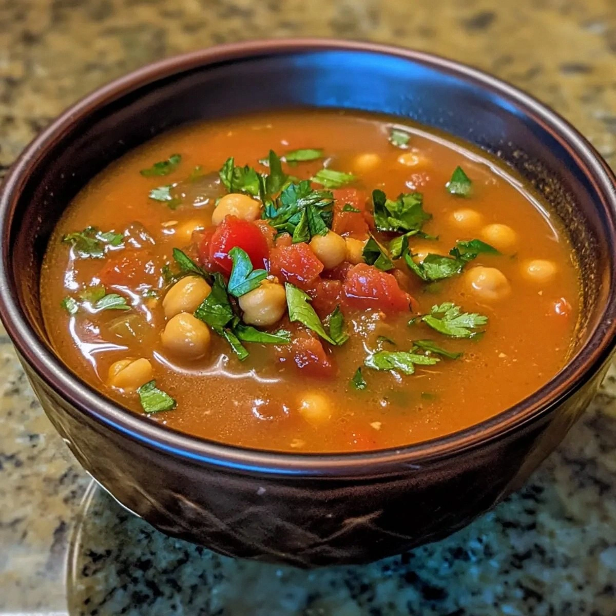 Easy Smoky Tomato Chickpea Sou