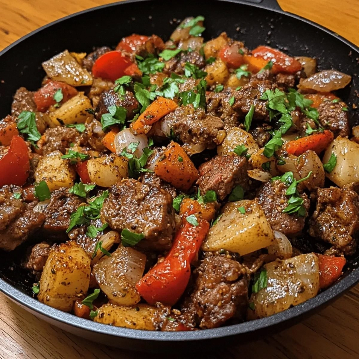 Easy Spiced Coconut Beef & Veg