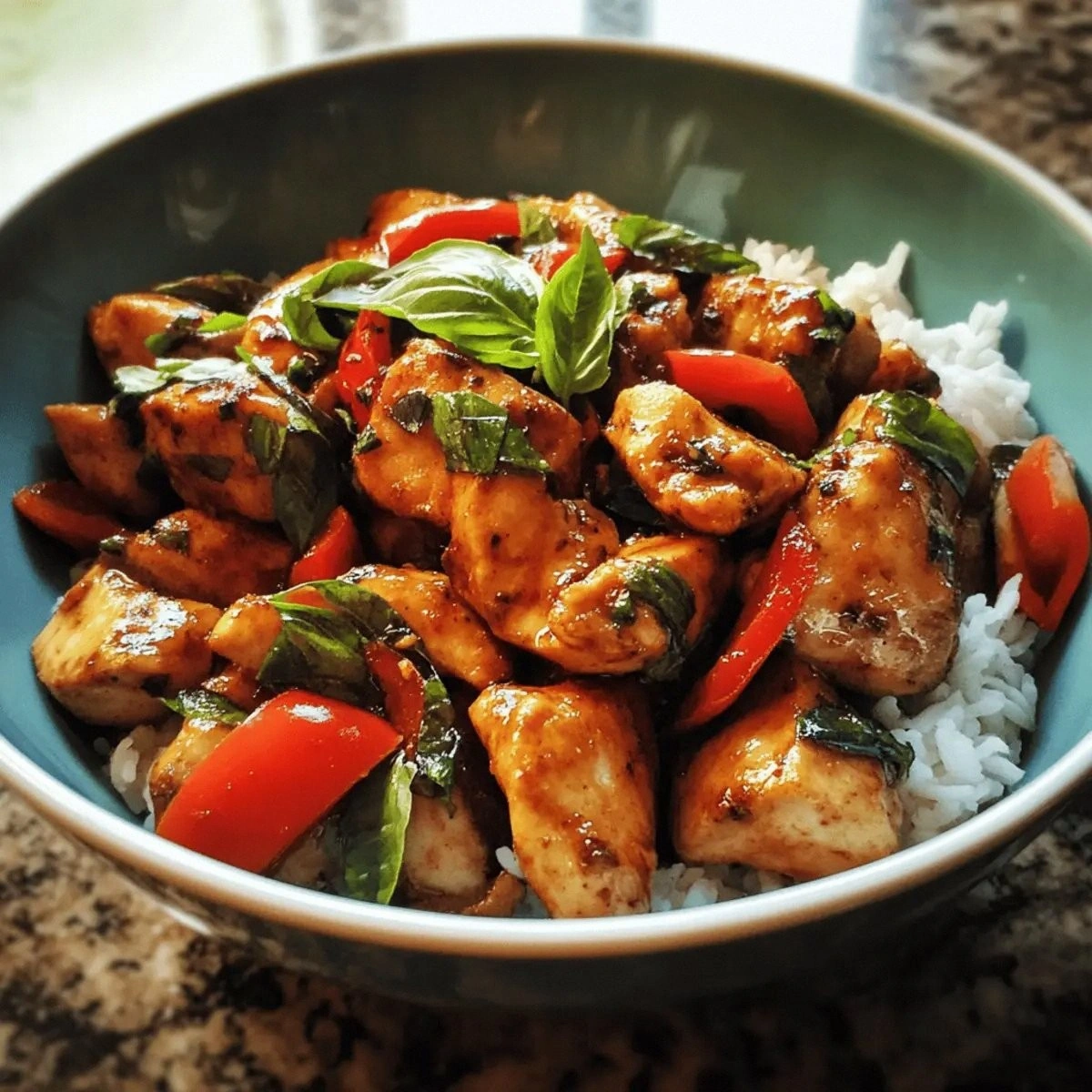 Easy Spicy Thai Basil Chicken 