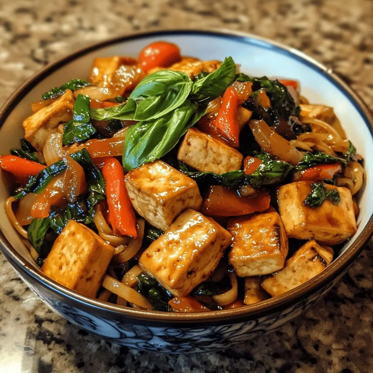 Easy Thai Basil Tofu Stir Fry 