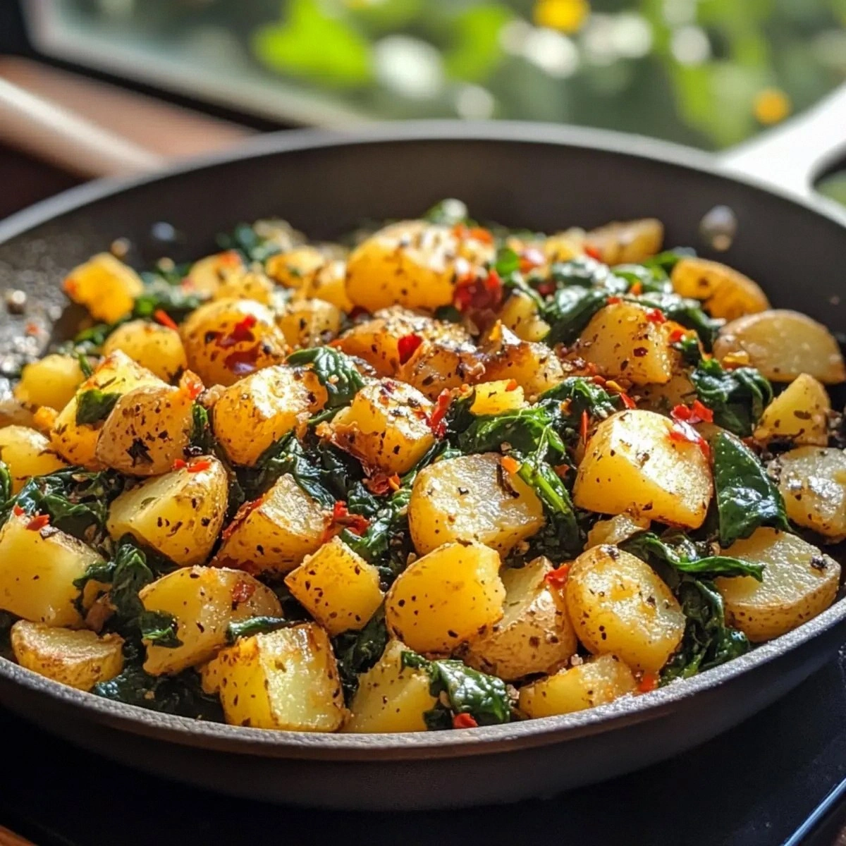 Easy Vegetarian Spinach Potato