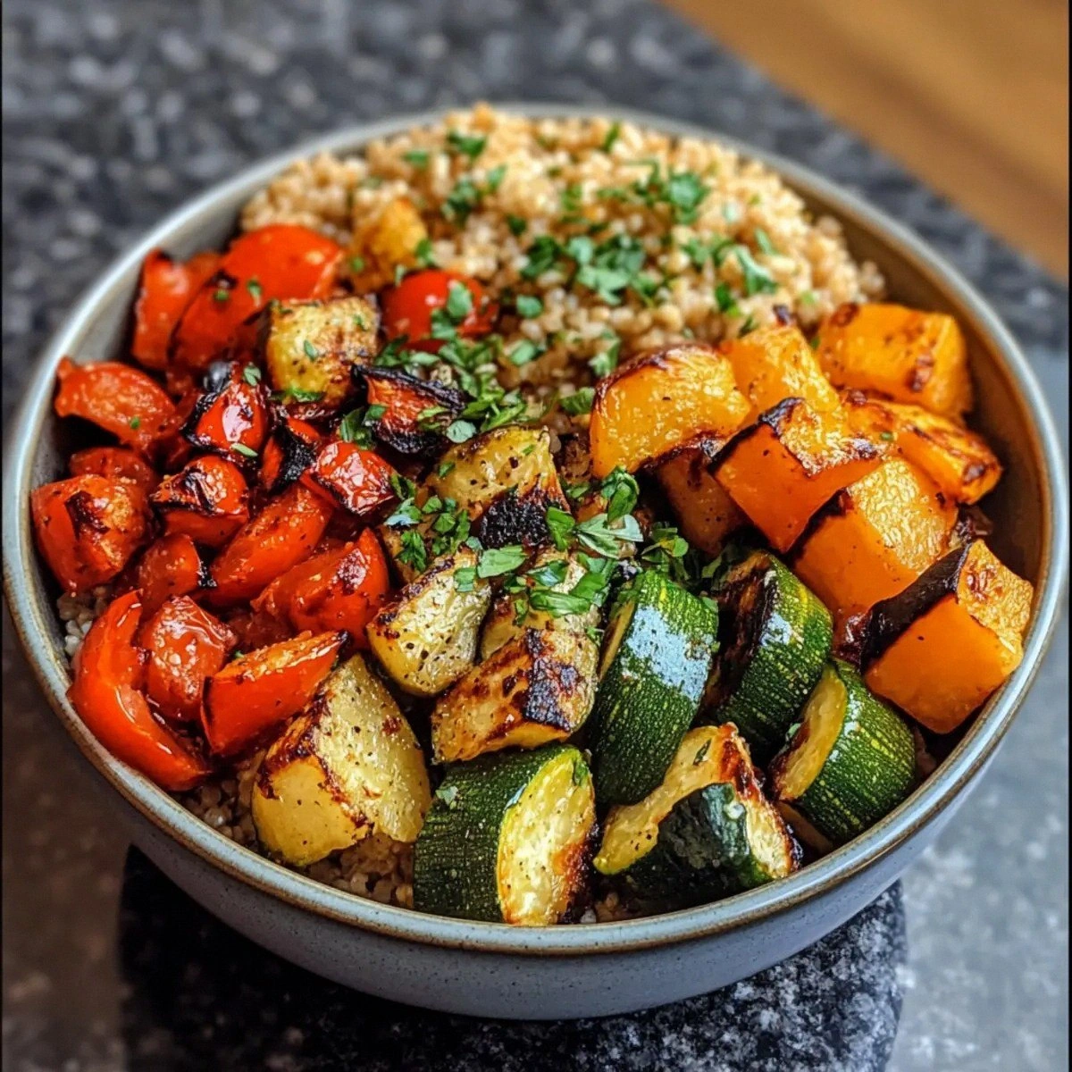 Easy Warm Bulgur Wheat Bowl wi