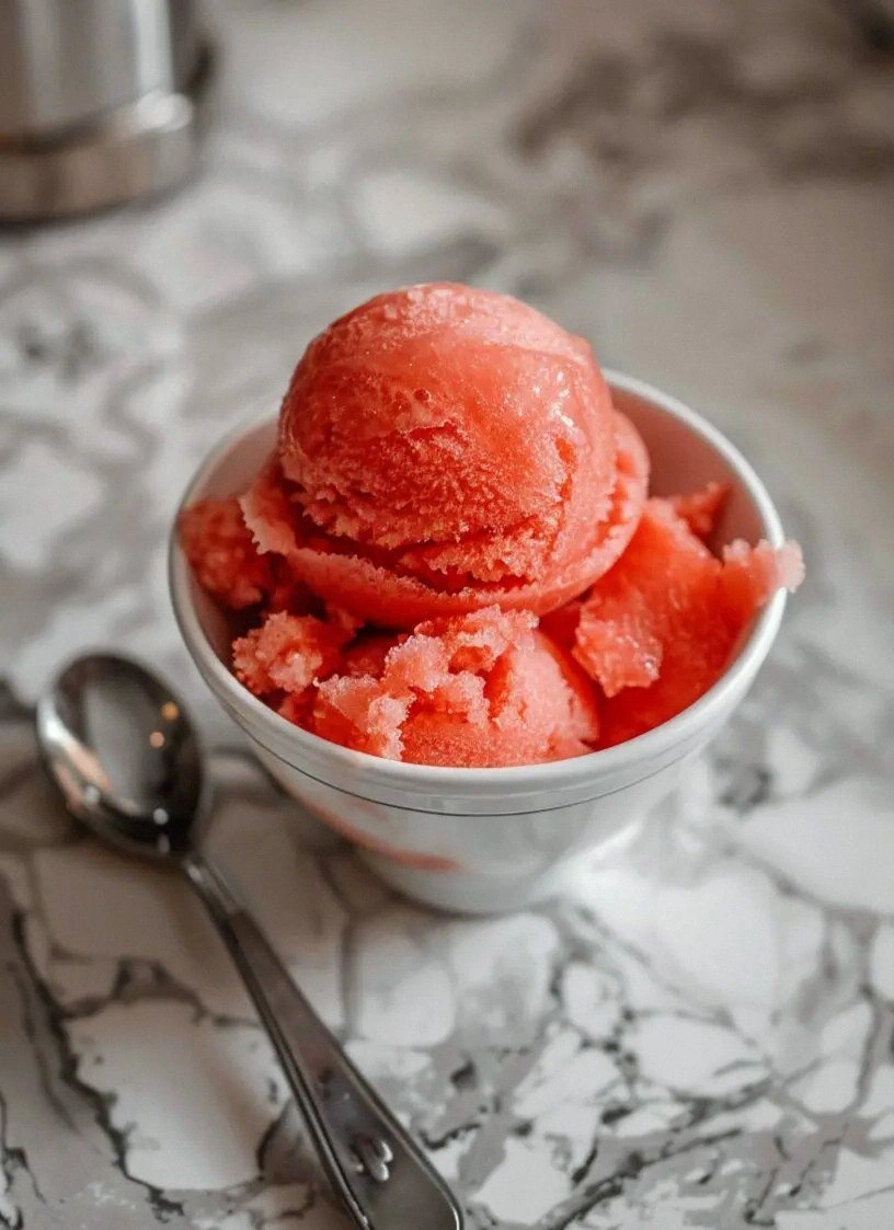Easy Watermelon Sorbet Recipe