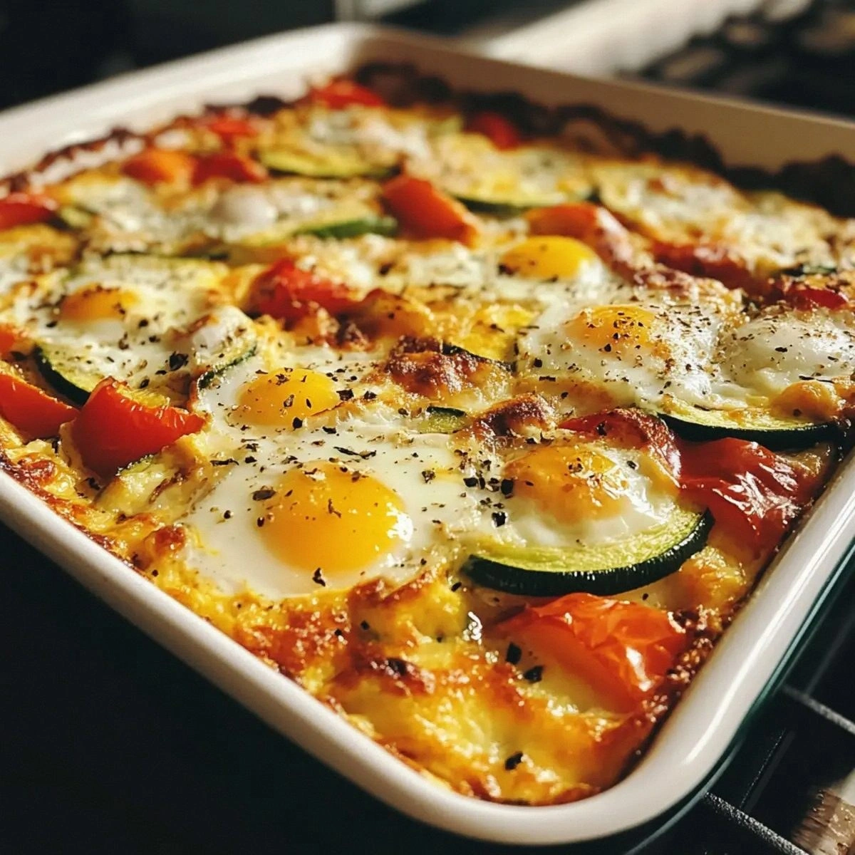 Easy Zucchini Bell Pepper Egg 