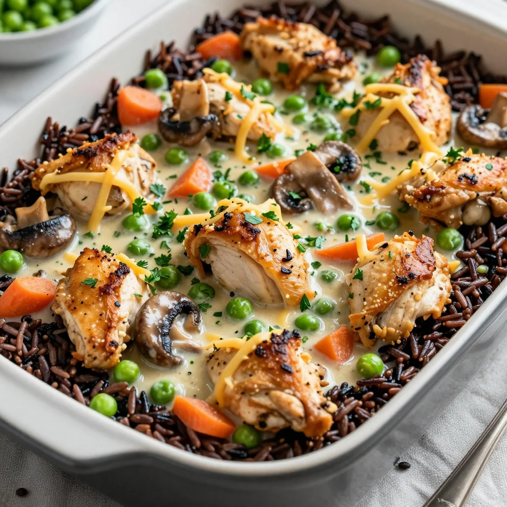 Cozy Chicken and Wild Rice Casserole for Family Dinners