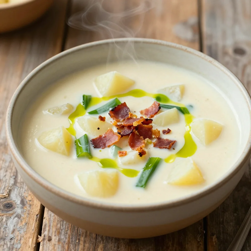 Cozy Creamy Freezer Potato Leek Soup for January Comfort Hot