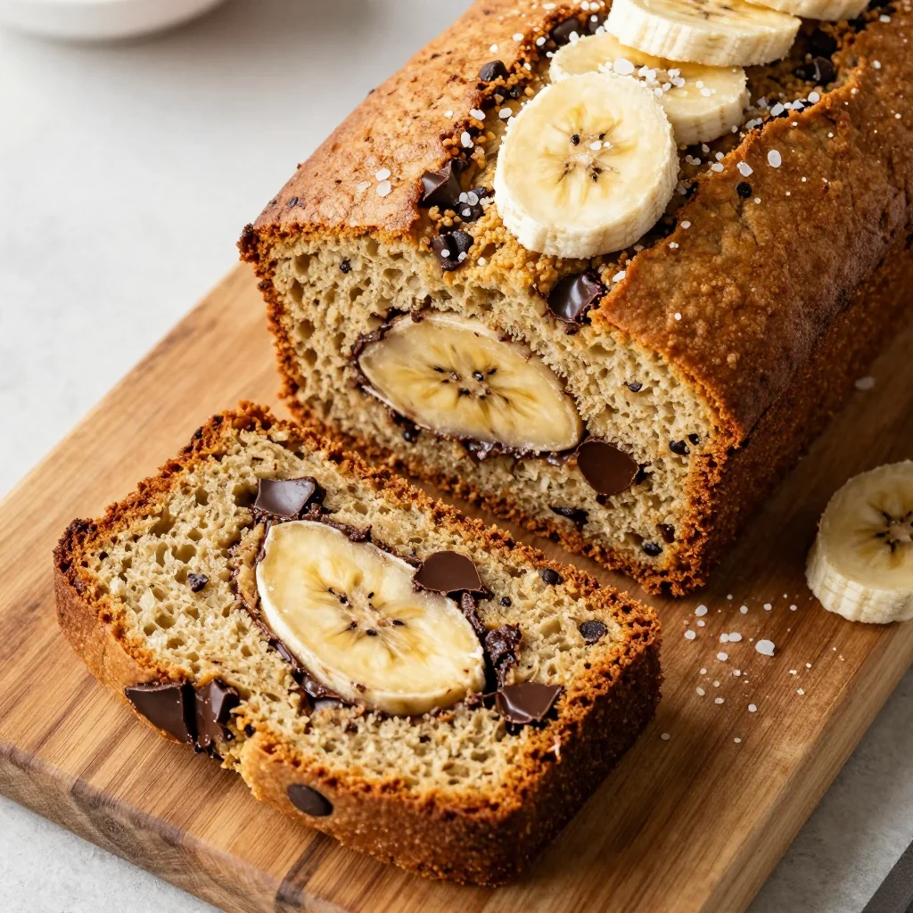 Warm Chocolate Chip Banana Bread for January Baking