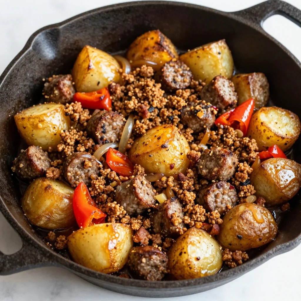 Quick Weeknight Slow Cooker Sausage And Potato Hash