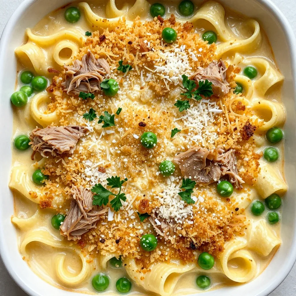 Pantry Tuna Casserole Crispy Breadcrumb Topping