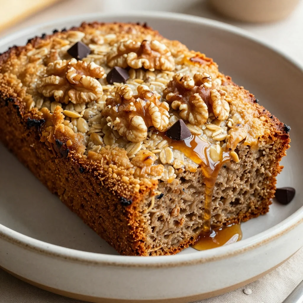 Warm Banana Bread Baked Oatmeal for a Zero Waste Breakfast