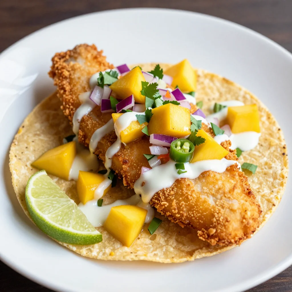 Crispy Fish Tacos with Mango Salsa for Meal Prep