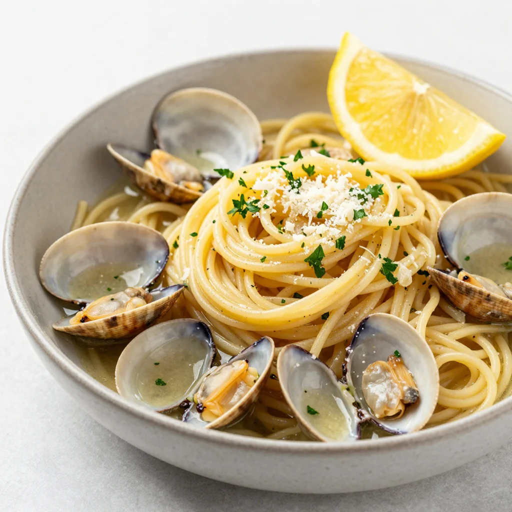 Pantry Clean Out Pasta with Canned Clams and Lemon