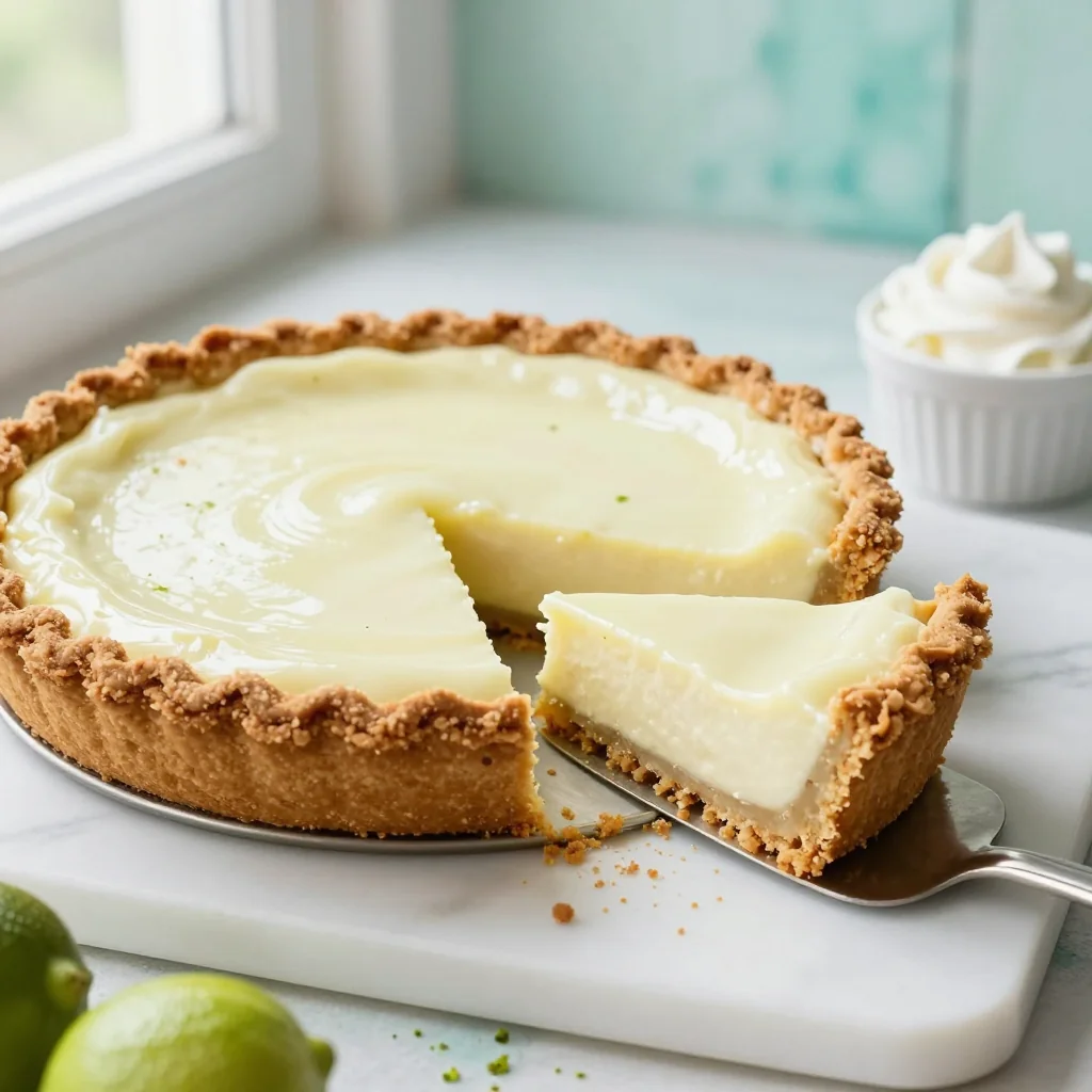 No Bake Key Lime Pie with Homemade Graham Crust